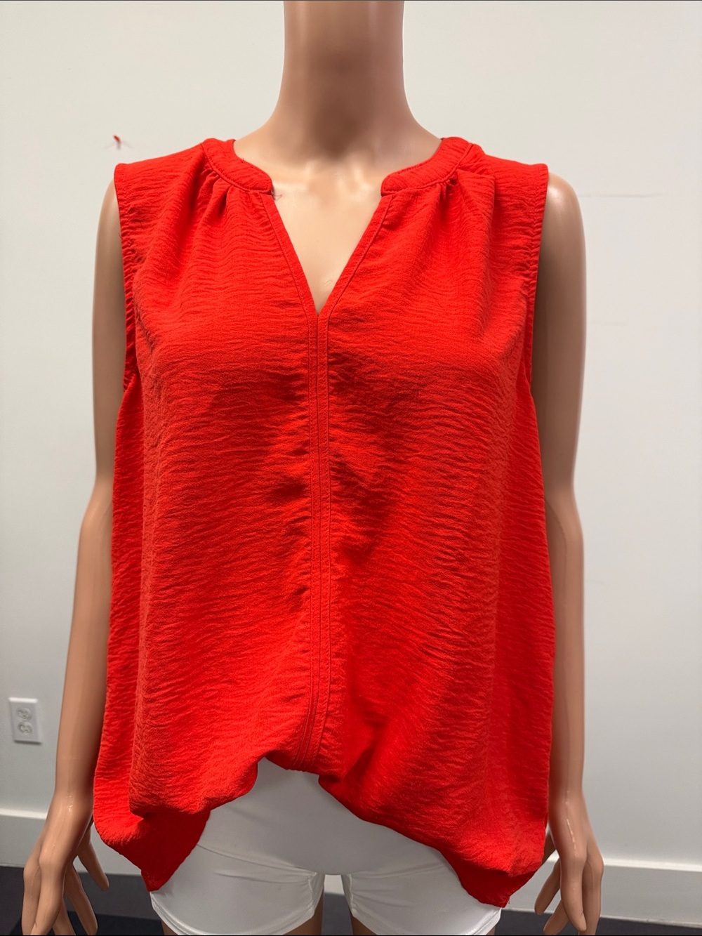 V-Neck Sleeveless Red Camisole